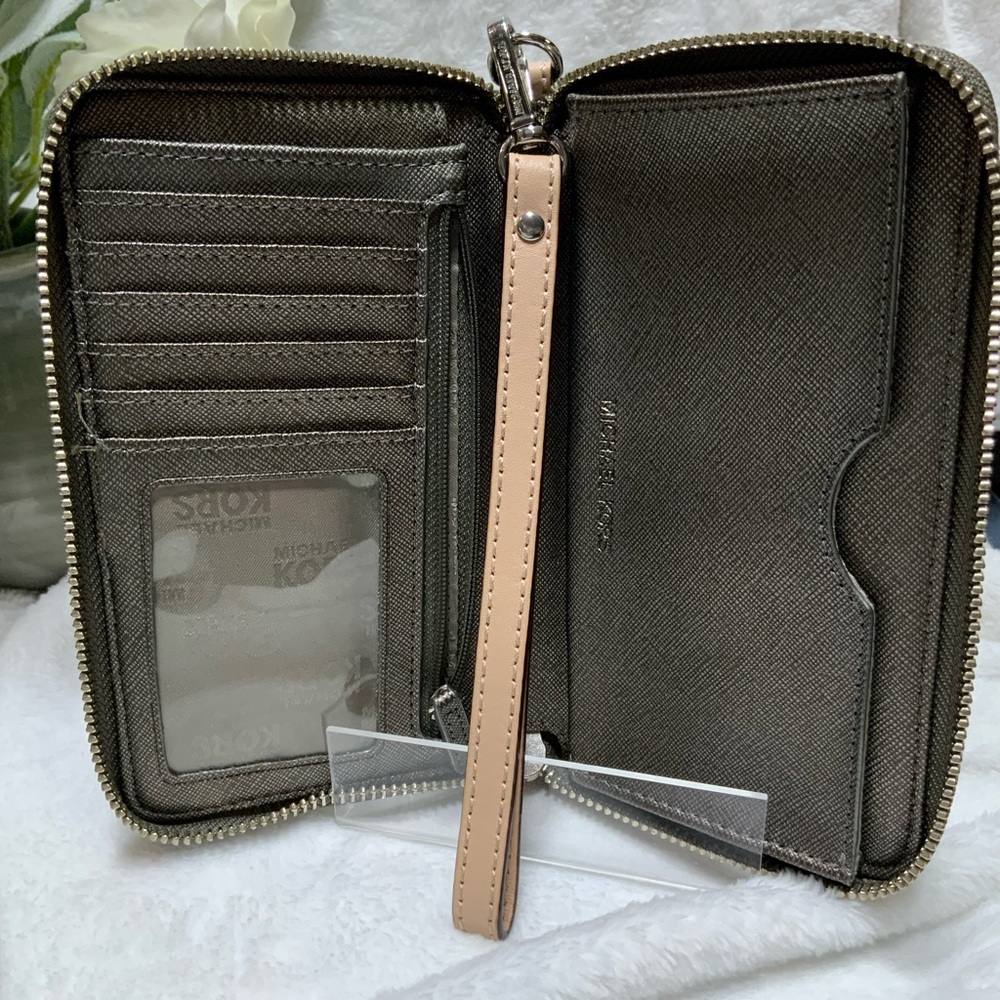 Michael Kors Gold and Tan Wristlet - Picture 3 of 3